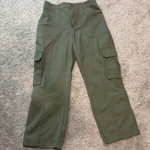 Abercrombie & Fitch Curve Love Olive Green Cargo Pants